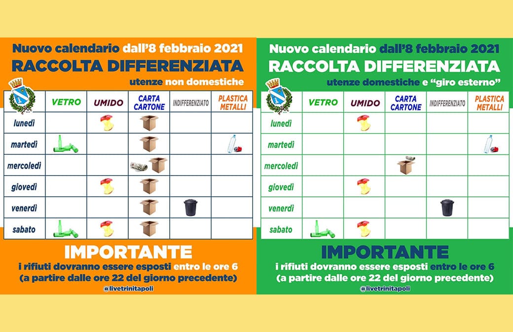 ambiente tri calendari raccolta