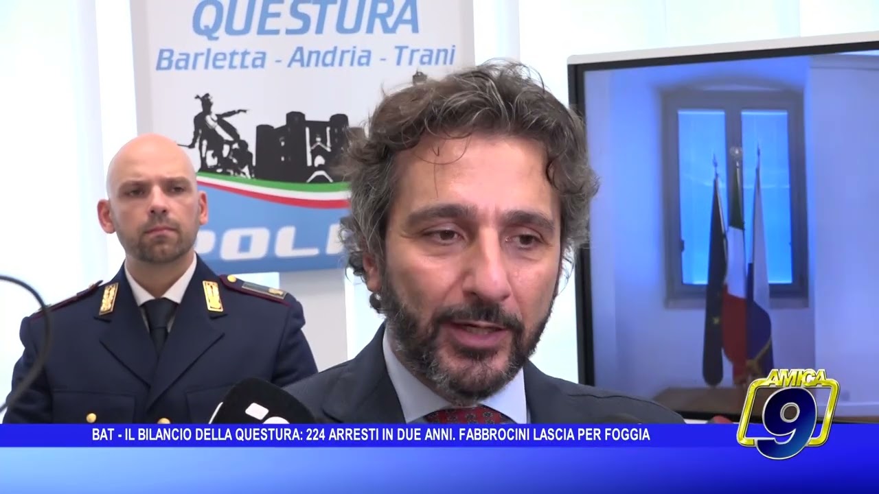 Il bilancio della Questura della BAT: 224 arresti dal 2024 per reati predatori