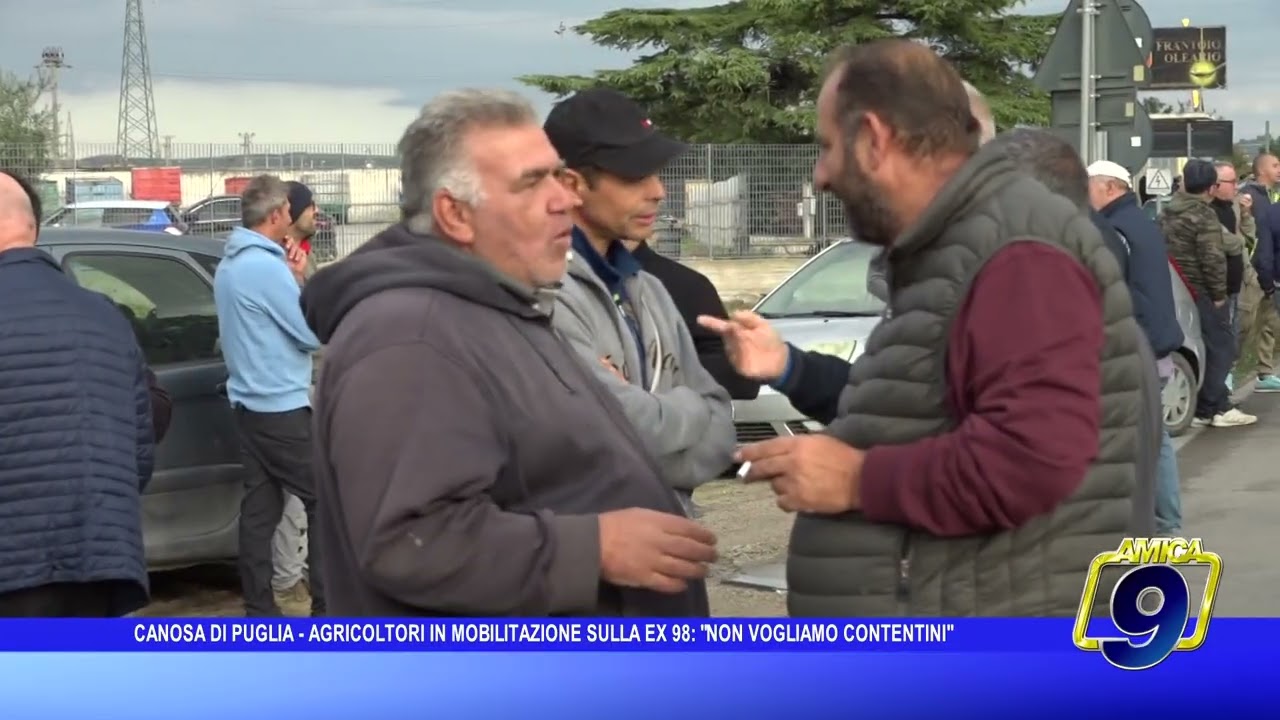 Canosa di Puglia, agricoltori in mobilitazione sull’ex statale 98: «Non vogliamo contentini»