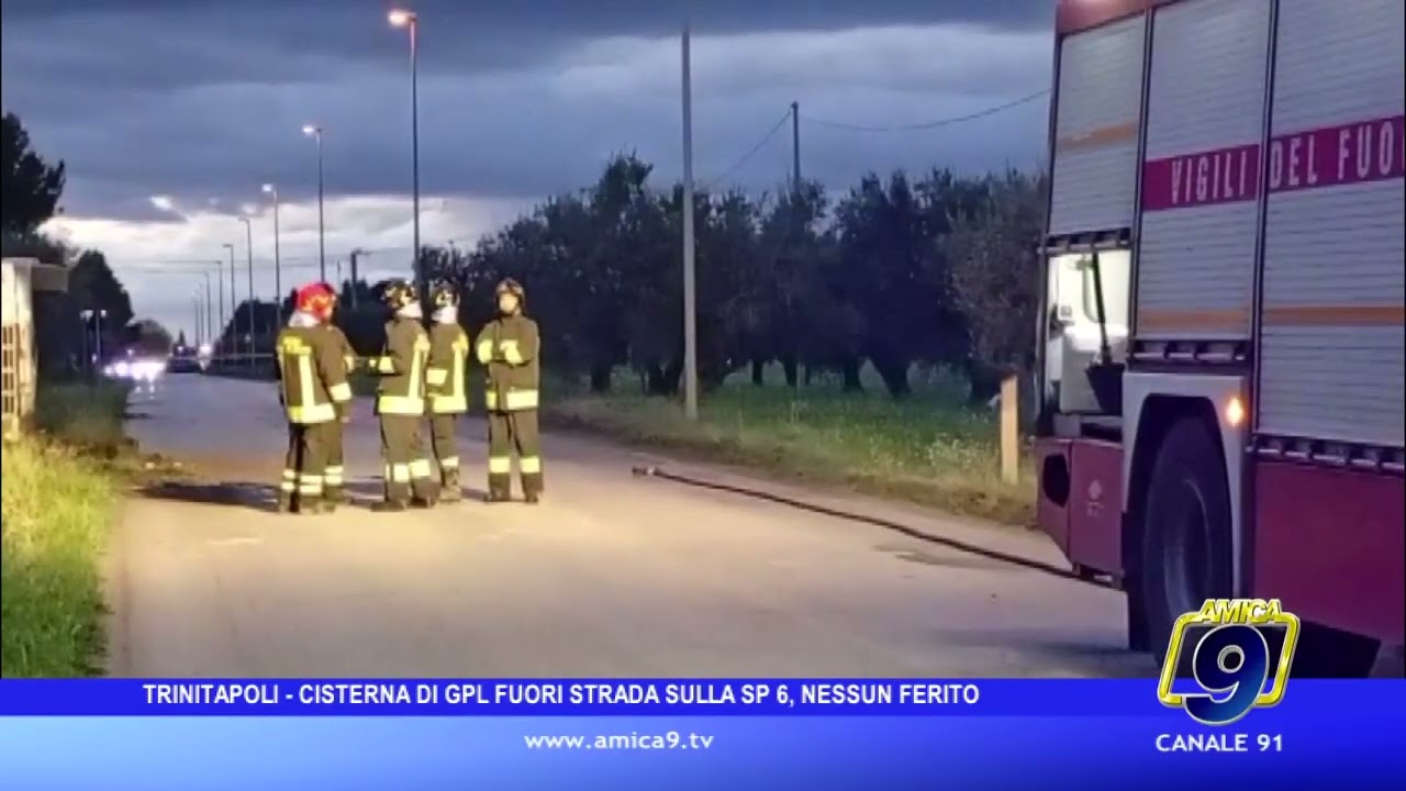 Trinitapoli, cisterna di GPL fuori carreggiata sulla SP 6: accertamenti sul posto, nessun ferito