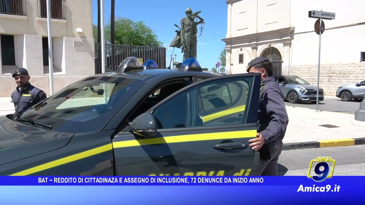 Controlli su reddito di cittadinanza e assegno di inclusione: 72 denunce nella BAT da inizio anno
