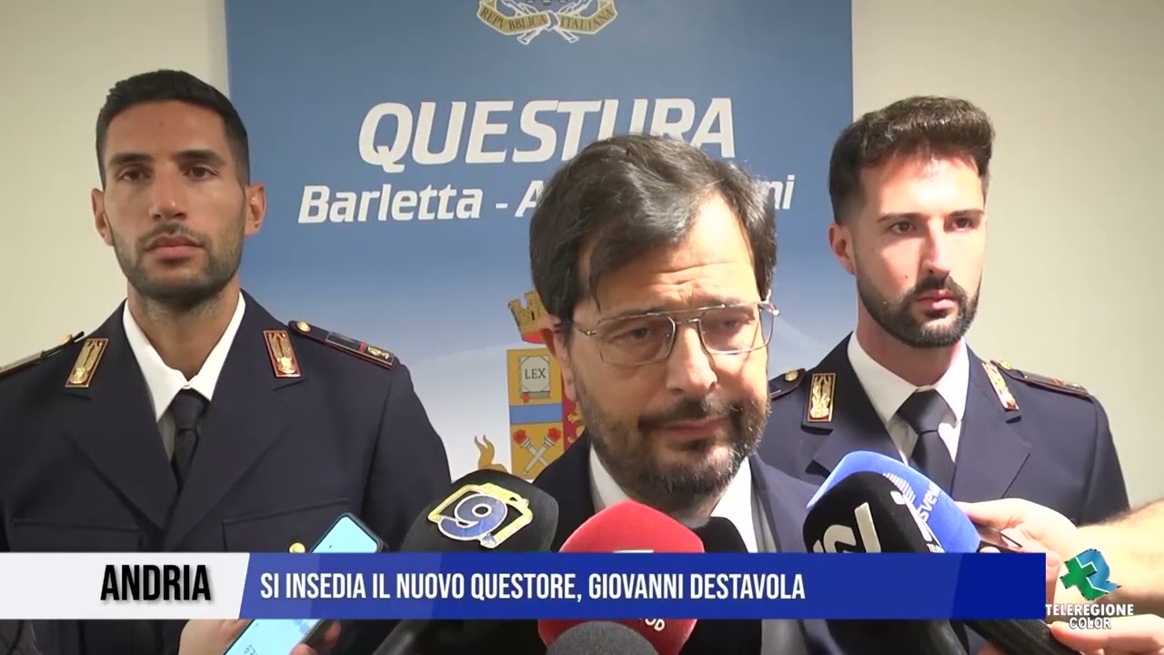 Andria, si insedia il nuovo questore Giovanni De Stavola: al via l’incarico alla guida della Questura BAT