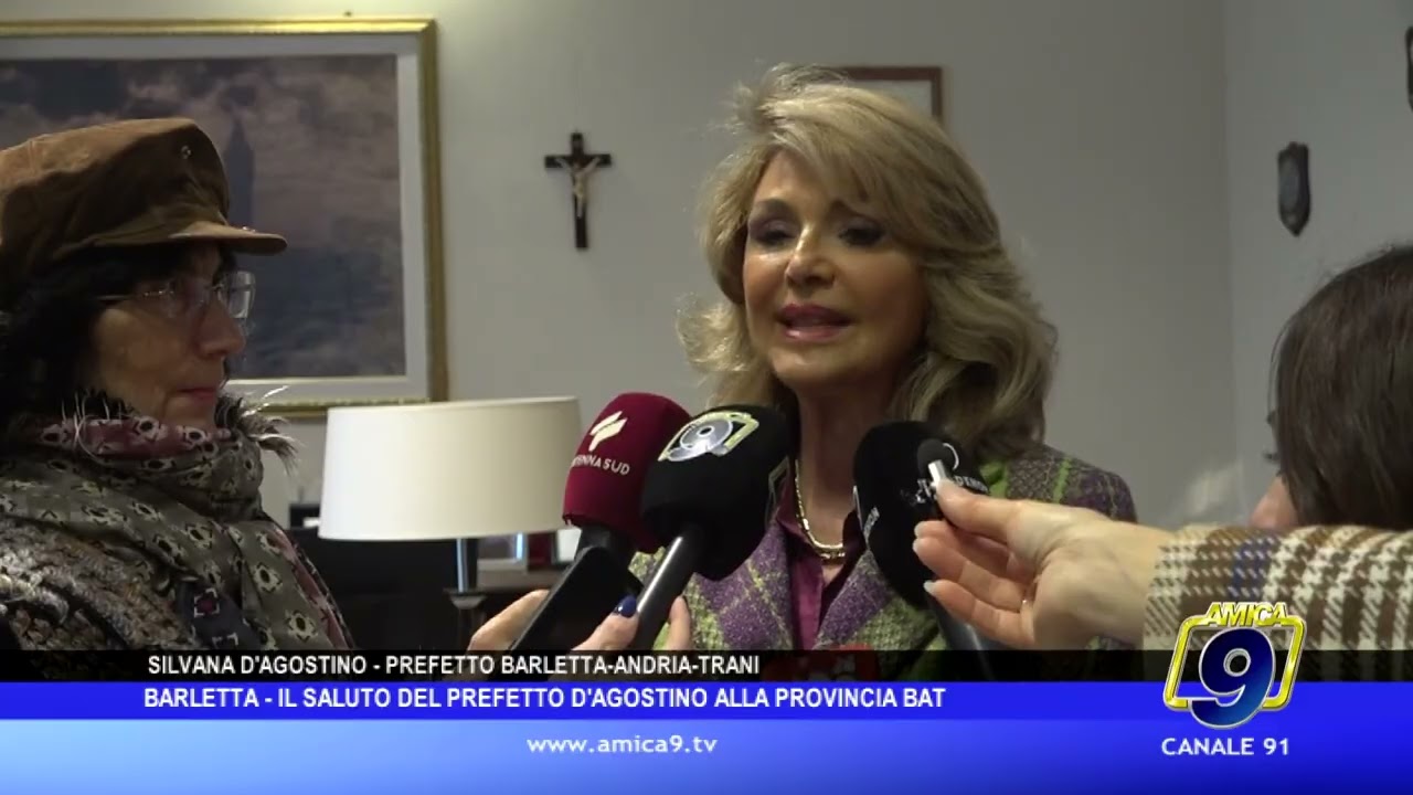 Il saluto del prefetto Silvana D’Agostino alla provincia di Barletta-Andria-Trani